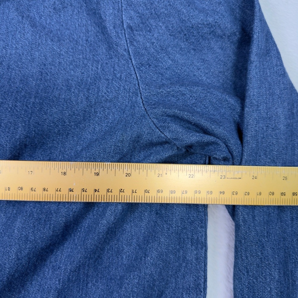 Tickets California Denim Jacket Blue Button Up Long Sleeve Cotton Blazer 14 - Picture 3 of 6